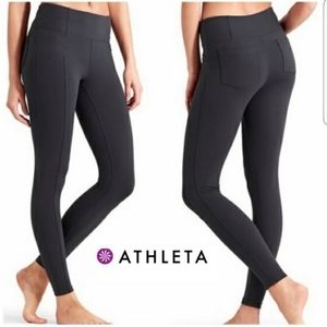 🆕️Athleta Metro Dark Gray High Waist Legging with 4 pockets XS Tall 28"